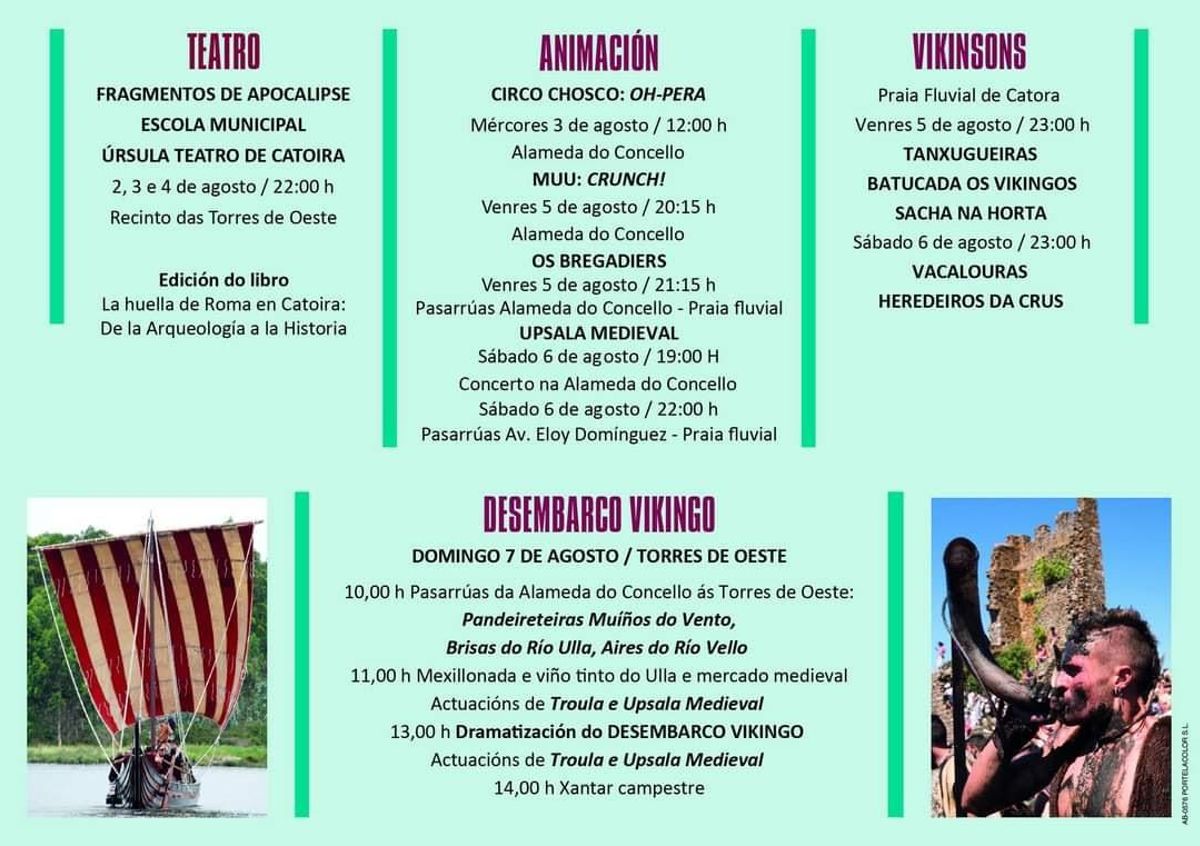 El cartel con algunas de las actividades previstas.