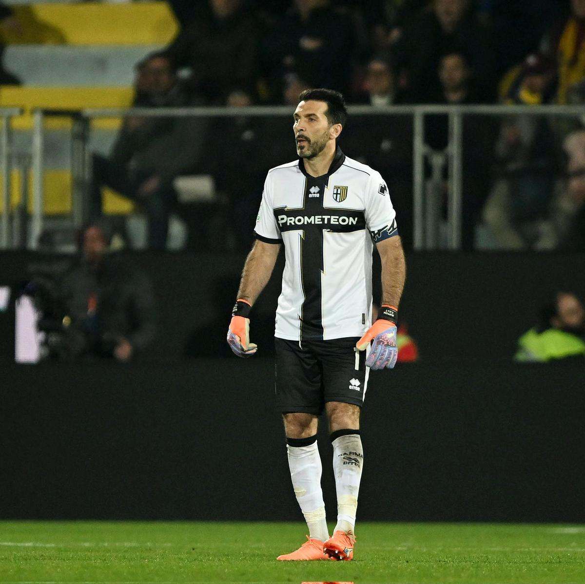 Buffon, en un partido con el Parma