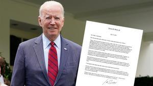 Joe Biden sube una carta este domingo para anunciar que se retirará de la elección.