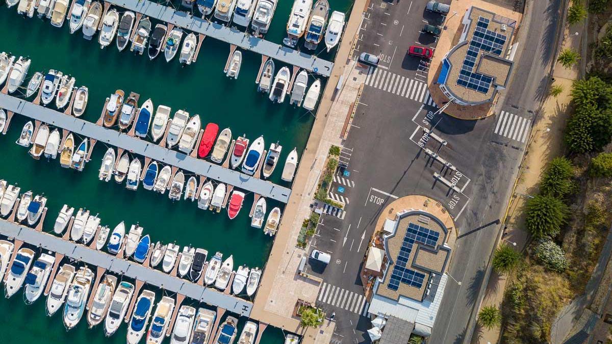 Vista aèria del port esportiu Marina Palamós.
