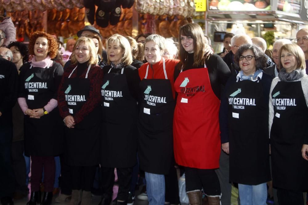 Los Reyes en el Mercado Central de Valencia