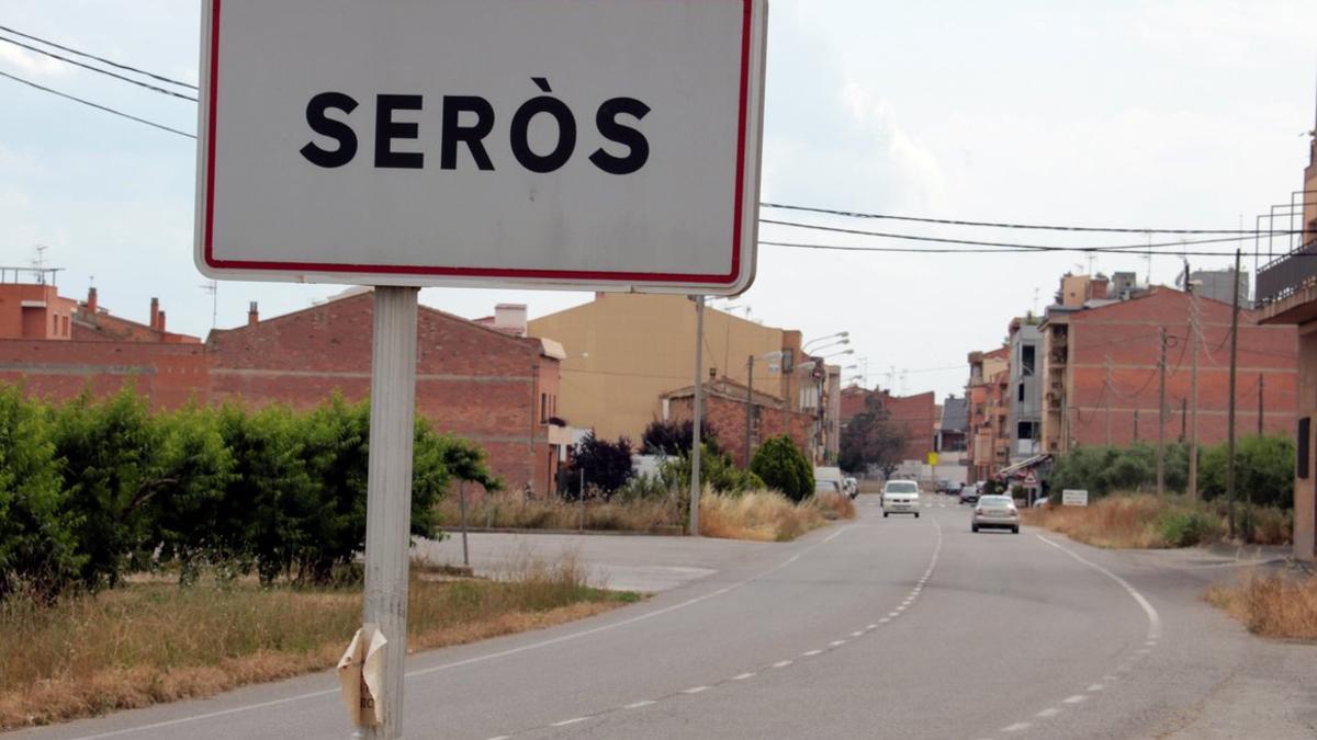 Plano de la entrada a Seròs, la localidad leridana donde han sido aislados 50 temporeros de la fruta.