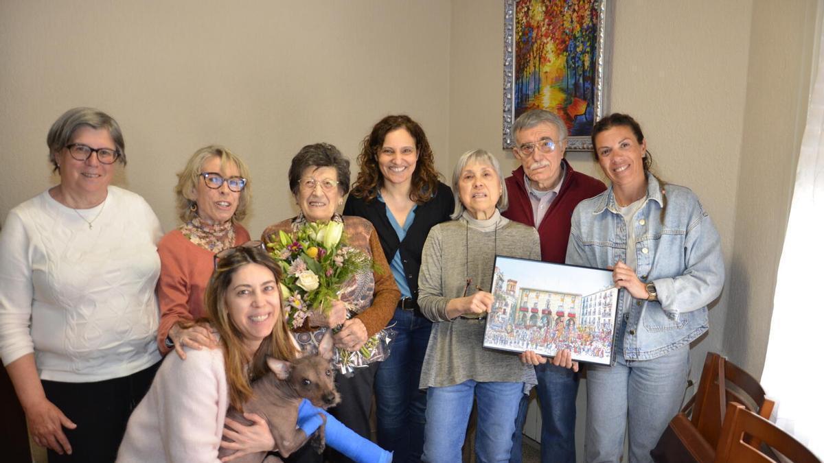 Pilar Vidal Cònsul en el moment de l'homenatge