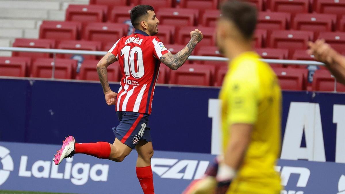 Correa, celebrando un gol al Huesca