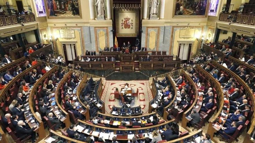 Vista general del hemiciclo del Congreso de los Diputados.