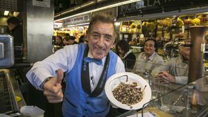 Juanito, propietario del bar Pinotxo de la Boqueria.