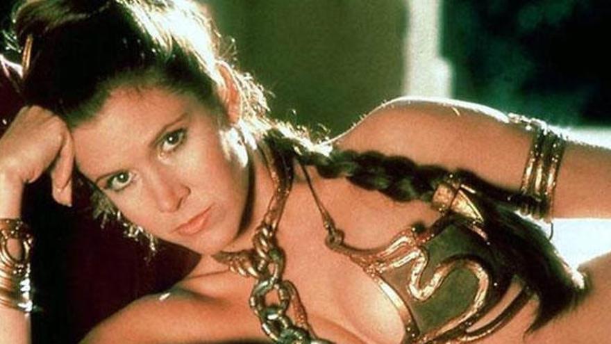 Carrie Fisher como la princesa Leia.