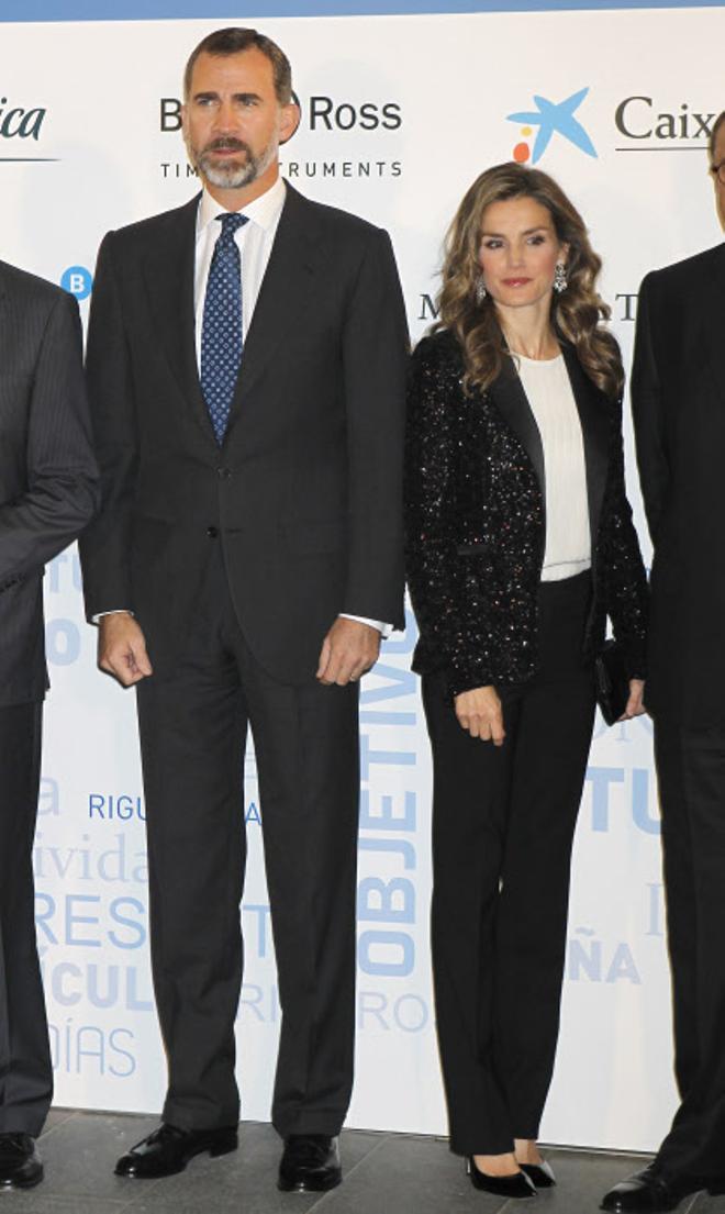 El príncipe Felipe y doña Letizia Ortiz en el XV aniversario de La Razón, en 2013
