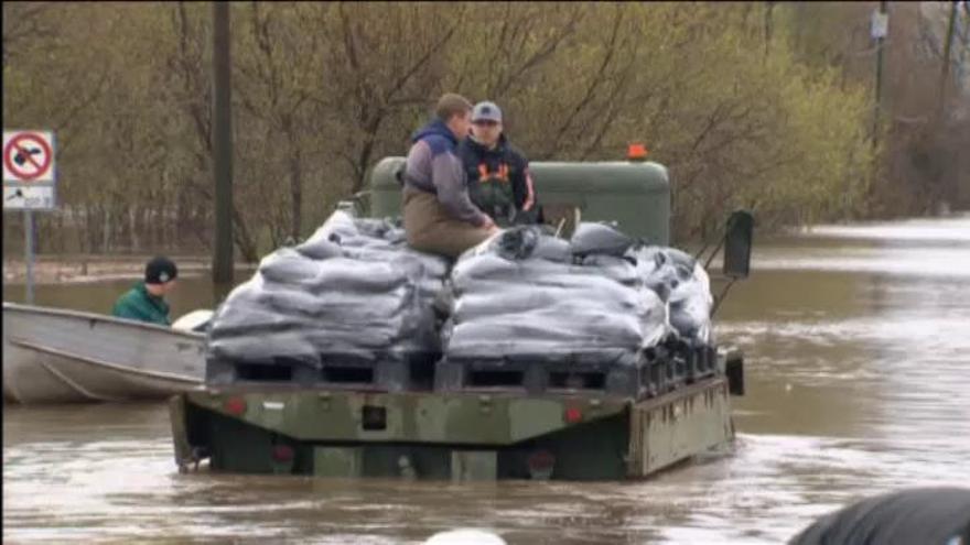 Un bebé y un hombre desaparecidos por las graves inundaciones en Quebec