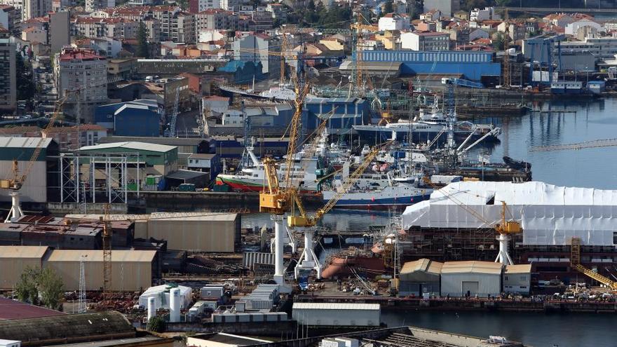 Panorámica de los astilleros de Beiramar