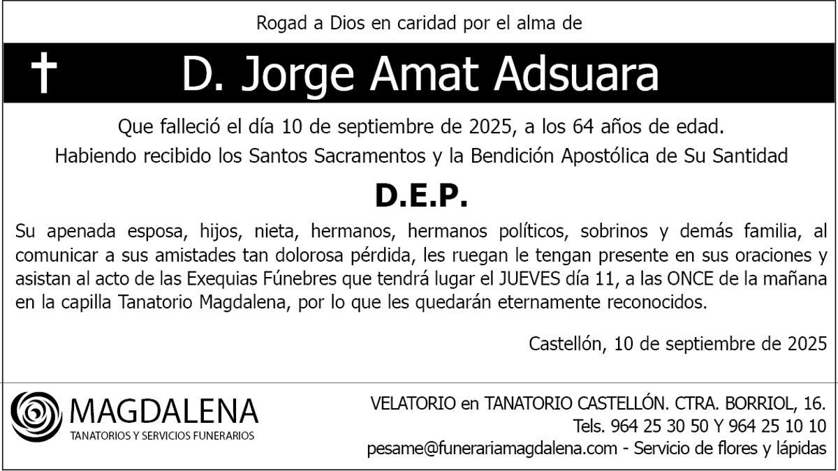 D. Jorge Amat Adsuara