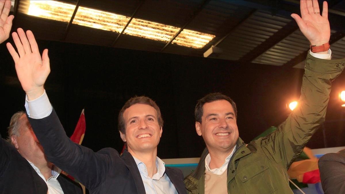 Pablo Casado y Juan Manuel Moreno