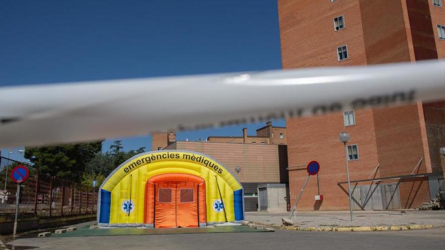 Hospital de campaña en Lleida.