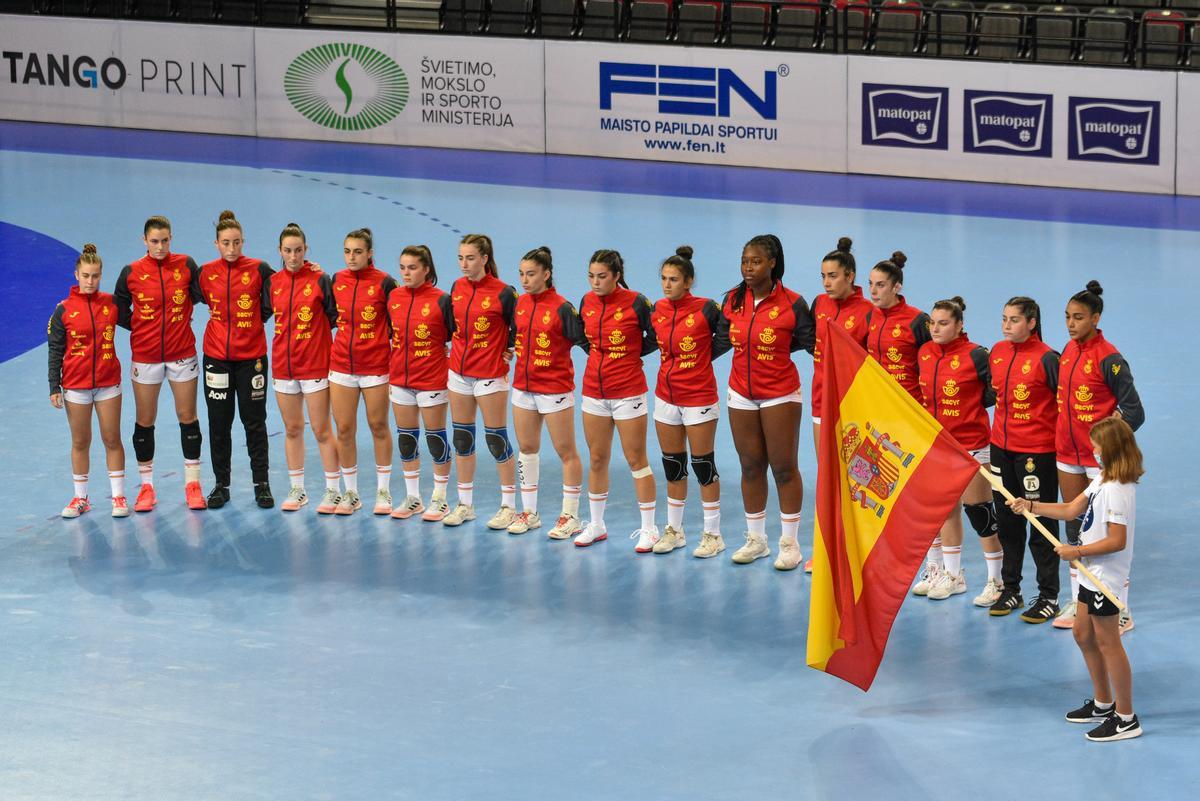 El equipo al completo en el campeonato de Europa juvenil