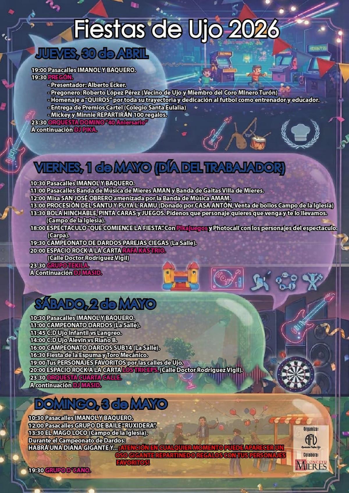 El programa de las fiestas.