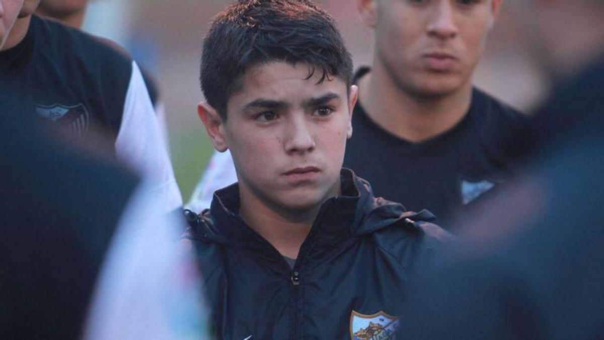 Un jovencísimo Brahim, en las filas del Málaga CF.