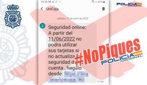 La Policia Nacional alerta d’una altra estafa bancària mitjançant un SMS