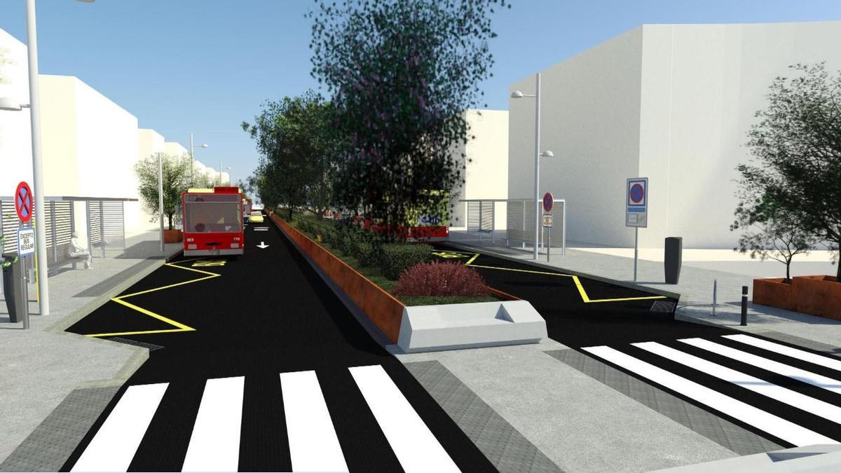 Una recreación del proyecto de reforma de la avenida Jaume I de Santa Ponça