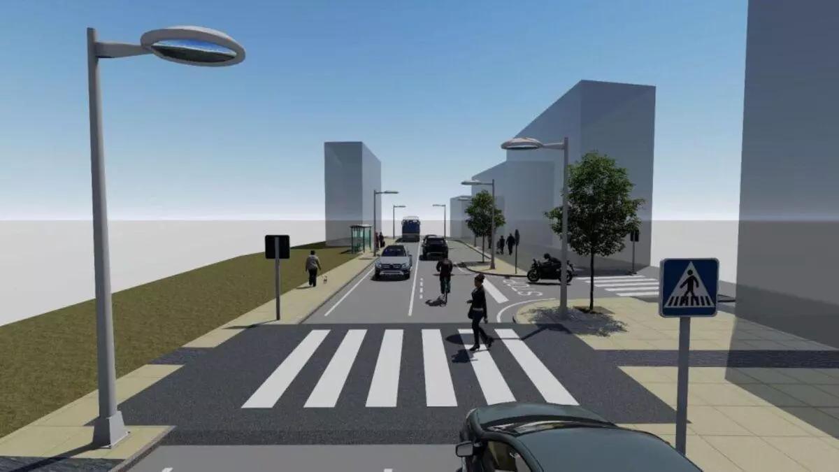 Imaxe virtual de como se planea que quede a avenida tralas obras.