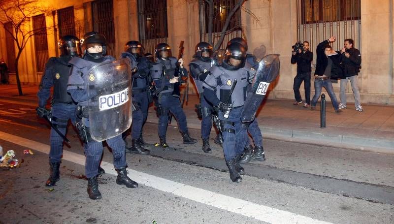 Fotogalería de los incidentes en Zaragoza