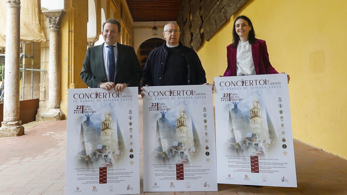 Urbano, Soldado y Siles en la presentación del certamen.