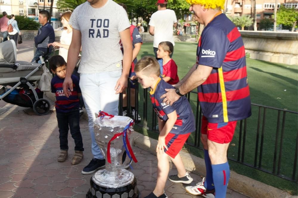 Celebración del título de Liga del Barcelona en Murcia