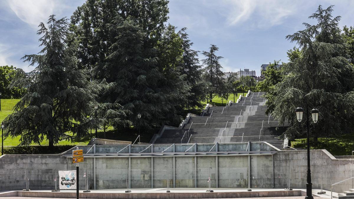 La escalinata del parque del Oeste.