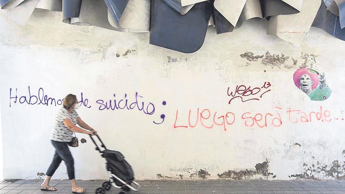 Grafiti en una pared en la ciudad de Alicante, en una fotografía de archivo.