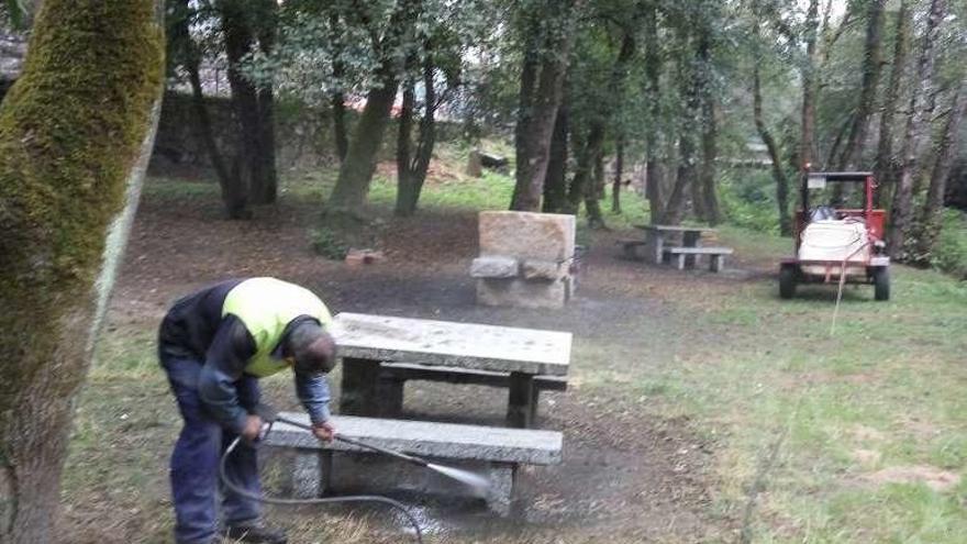 Limpieza del Parque dos Carrís. // FdV