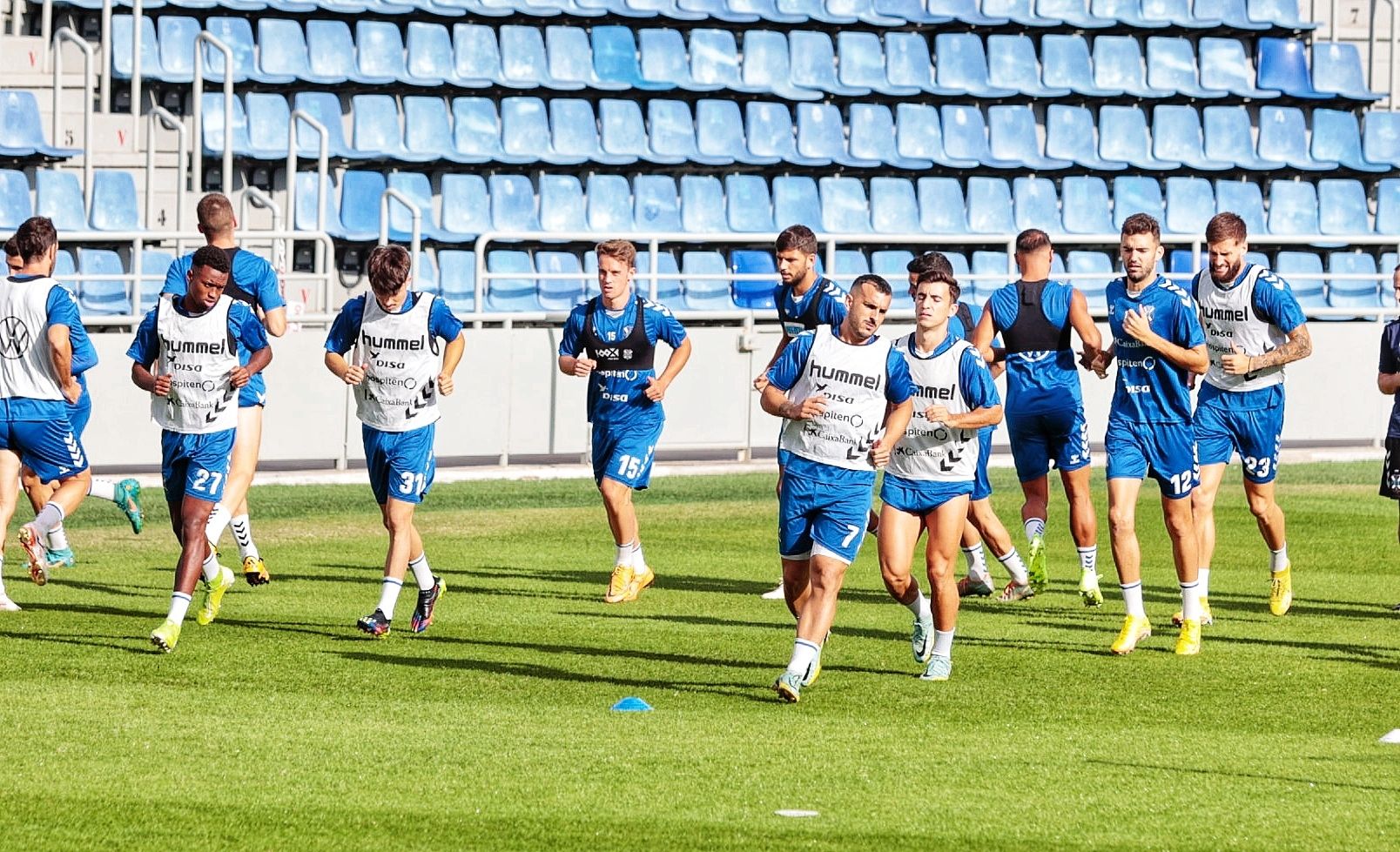 Entrenamiento del CD Tenerife antes del derbi canario