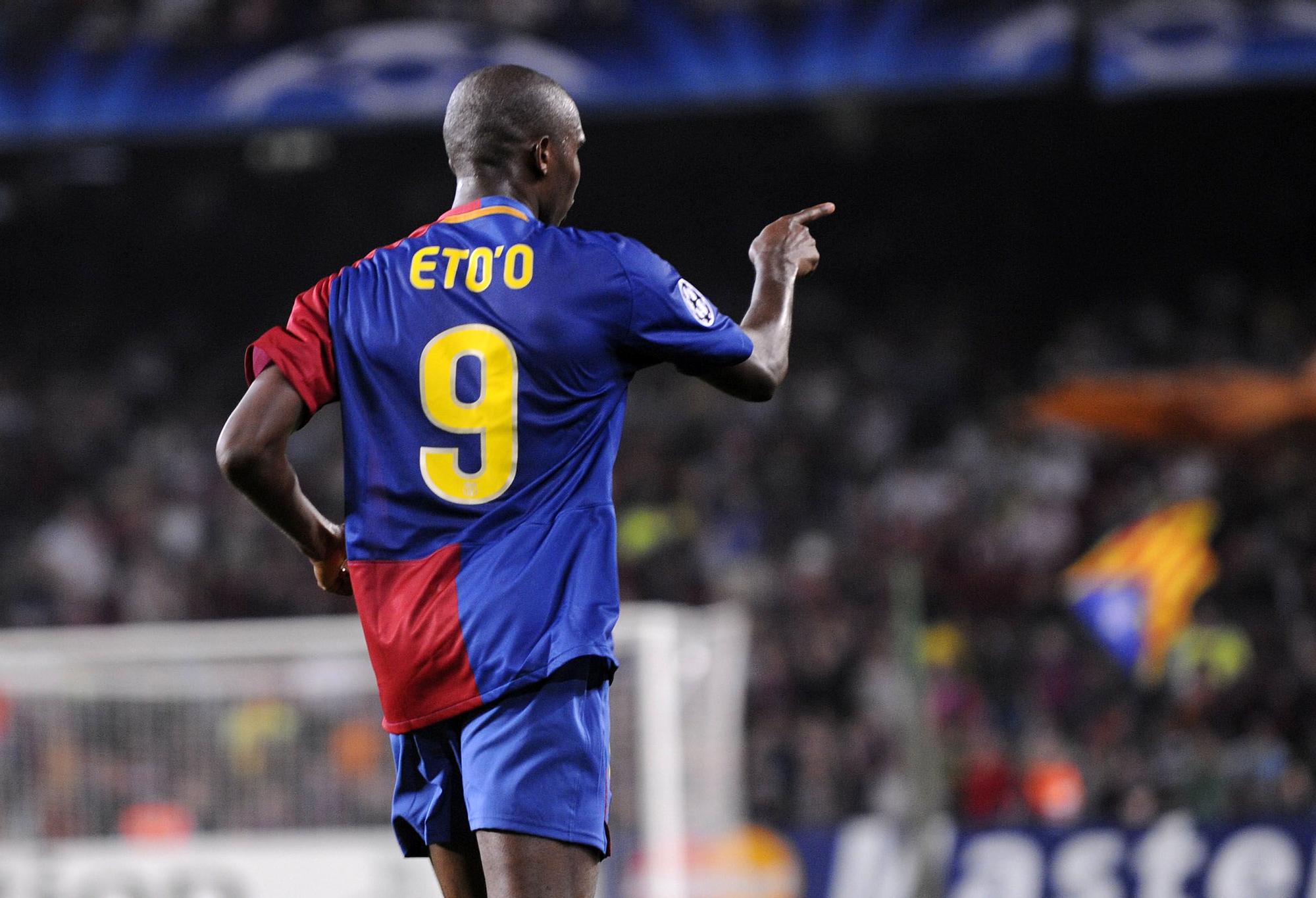 Samuel Eto'o (04/05-08/09) ha pasado a la historia reciente del Barça como el león indomable, el delantero que no se rendía nunca