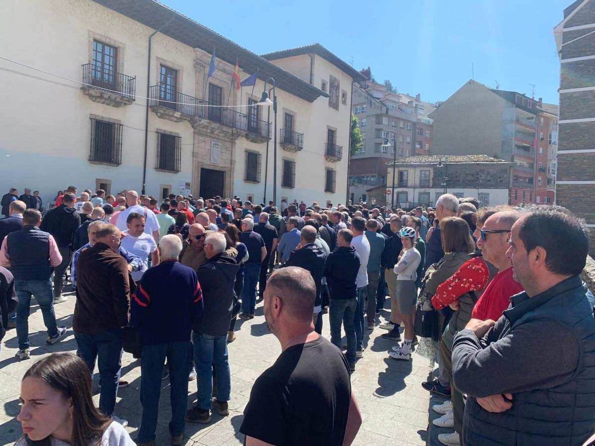Protesta celebrada en la plaza Conde Toreno.