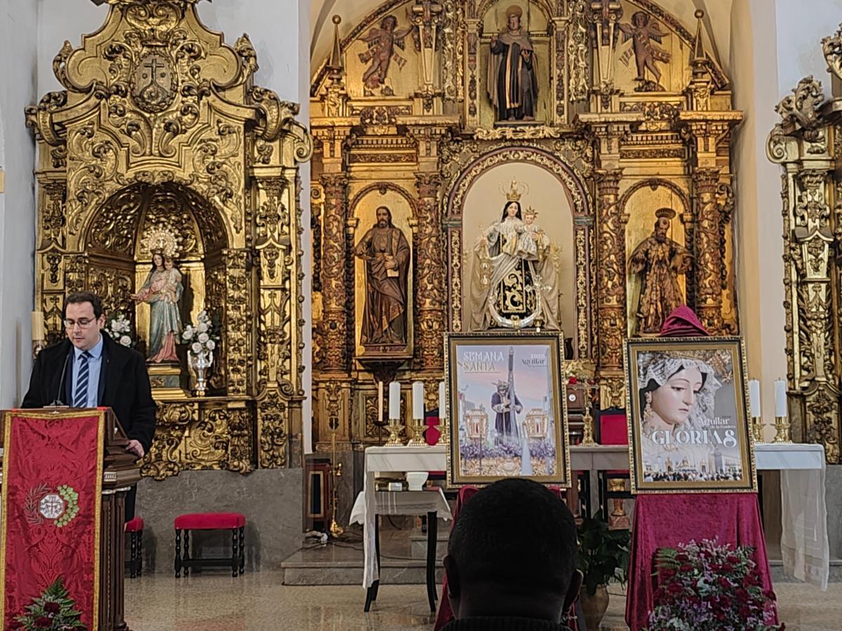 Acto de presentación del cartel de Semana Santa 2026 en Aguilar de la Frontera.