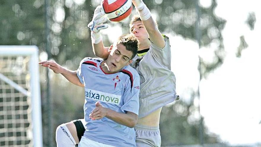 Imagen de un encuentro anterior del Celta juvenil.