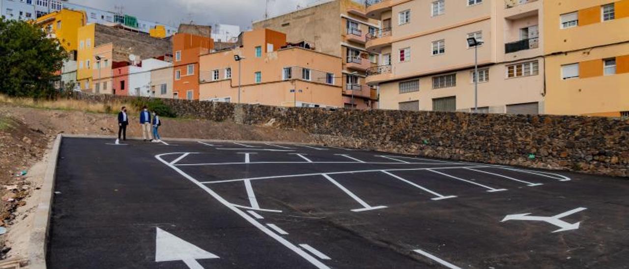 Nuevas plazas de aparcamiento en la zona de La Salud, en Santa Cruz de Tenerife.