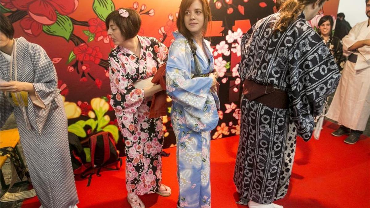 Taller de kimonos en el Salón del Manga de Barcelona.