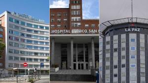 Hospitales de la Comunidad de Madrid.