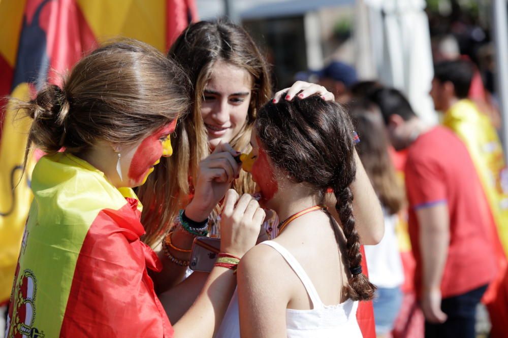 Más de 300 personas se manifiestan en Palma en el día de la Hispanidad