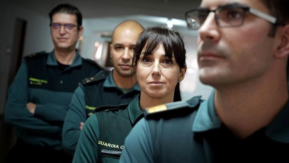 Cuatro de los cinco integrantes del Servicio de Análisis del Comportamiento Delictivo de la Guardia Civil, en una imagen de archivo.