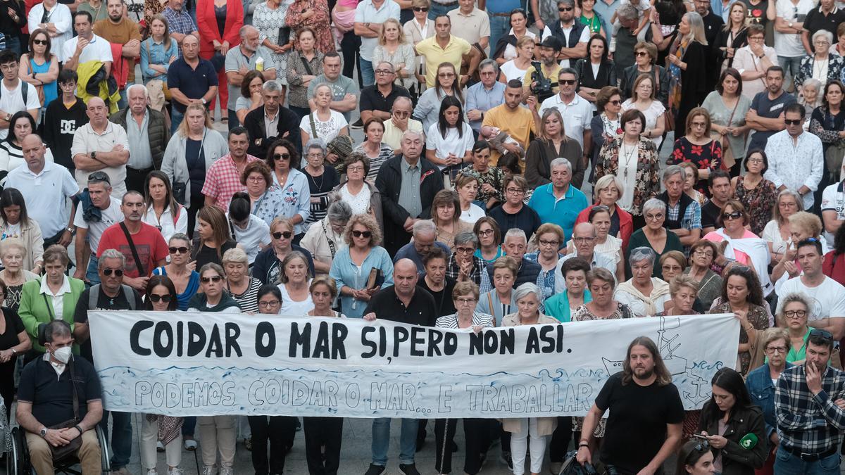 Protestas en A Coruña contra el veto a la pesca de arrastre.