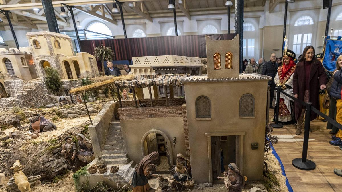 Uno de los belenes que se pudo contemplar en Trascorrales.