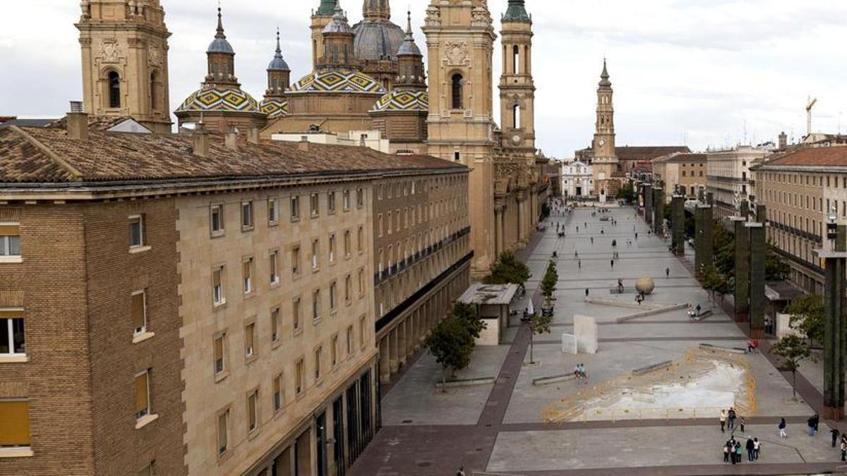 La plaza del Pilar será "más humana" y con más zonas verdes