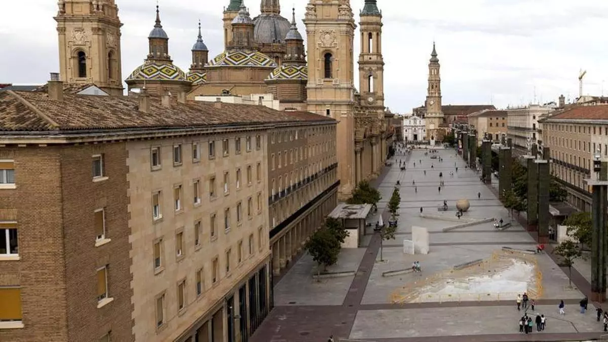 La plaza del Pilar será "más humana" y con más zonas verdes: Zaragoza avanza en la reforma del salón de la ciudad