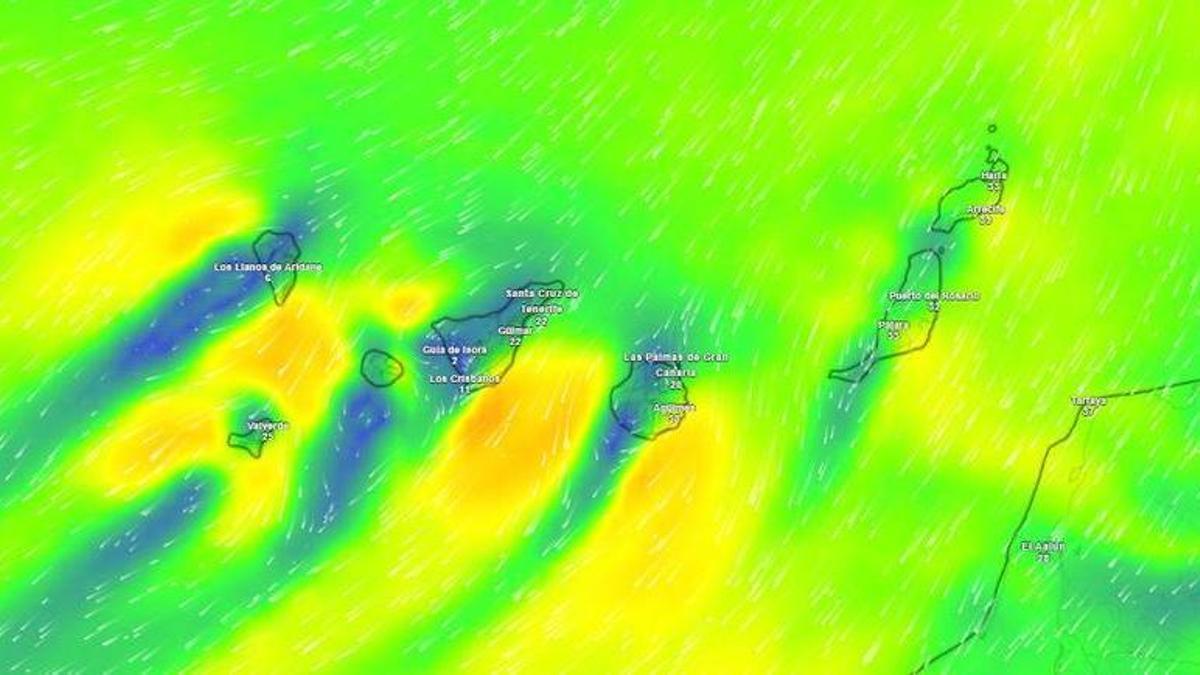 El viento pone el alerta a La Gomera y en prealerta al resto de islas
