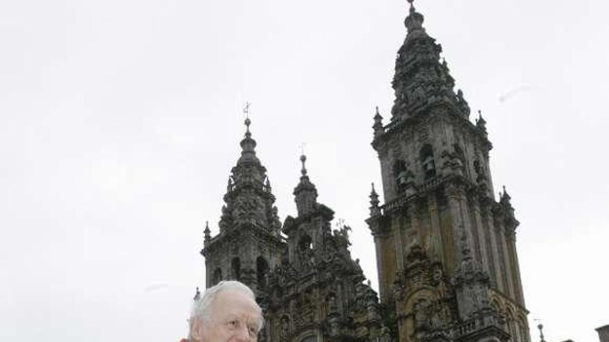 Anthony James Leggett, ayer, en Santiago. / xoán álvarez