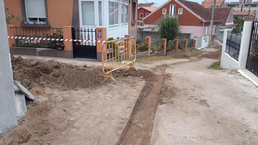 Una decena de casas de A Choupana tendrán agua municipal con una obra que ya se está ejecutando.