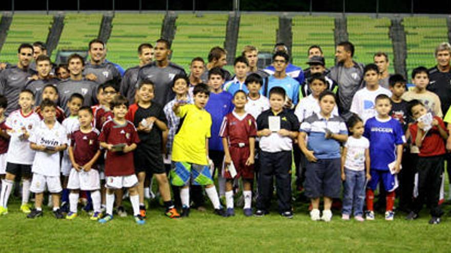 La plantilla salió ayer de Caracas con destino Madrid. En la imagen, en el último entrenamiento.