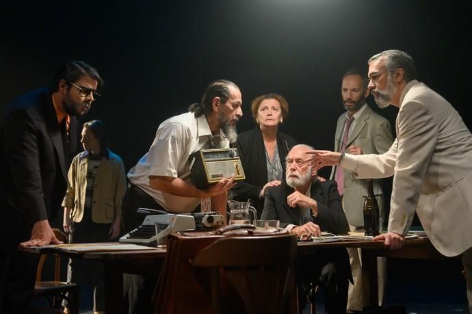 Pase gráfico del estreno absoluto de la obra de teatro "Siete hombres buenos", de Juan Mayorga, protagonizada por Blanca Rodríguez, Miguel Ángel Maciel, Tony Báez, José Luis Massó, José Luis Madariaga, Abraham Santacruz, Ruth Sánchez y Luis O'Malley.  | 04/02/2020 | Fotógrafo: Tony Hernández