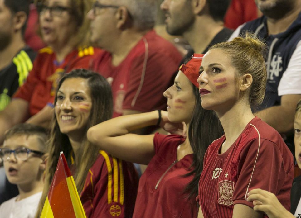 Miles de aficionados no han querido perderse el partido de la Roja