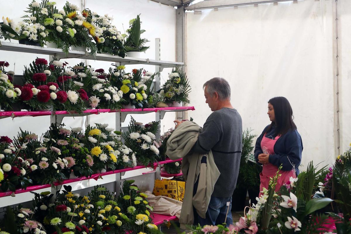 La venta de flores en Vilagarcía.